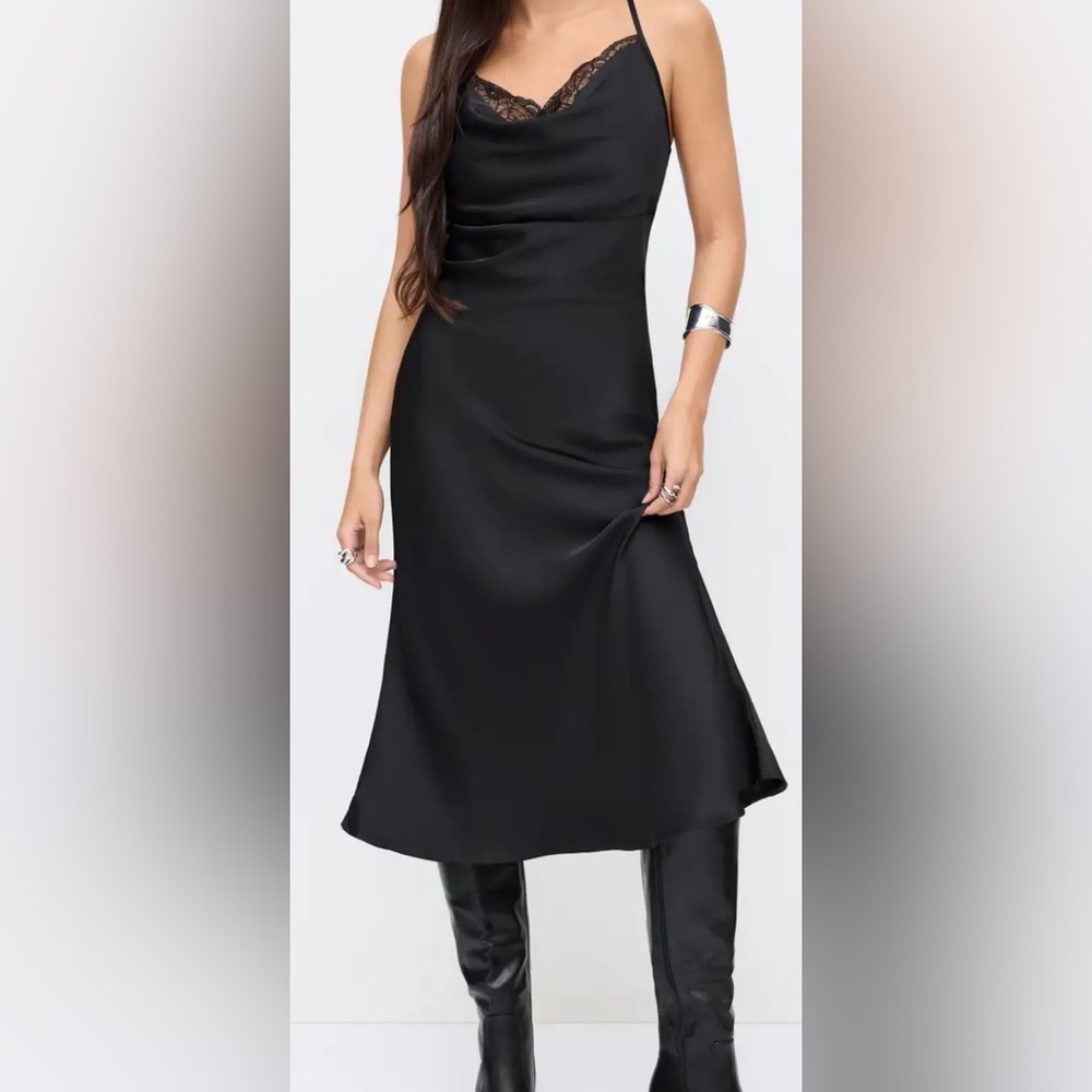 Cider Black Strapless Dress